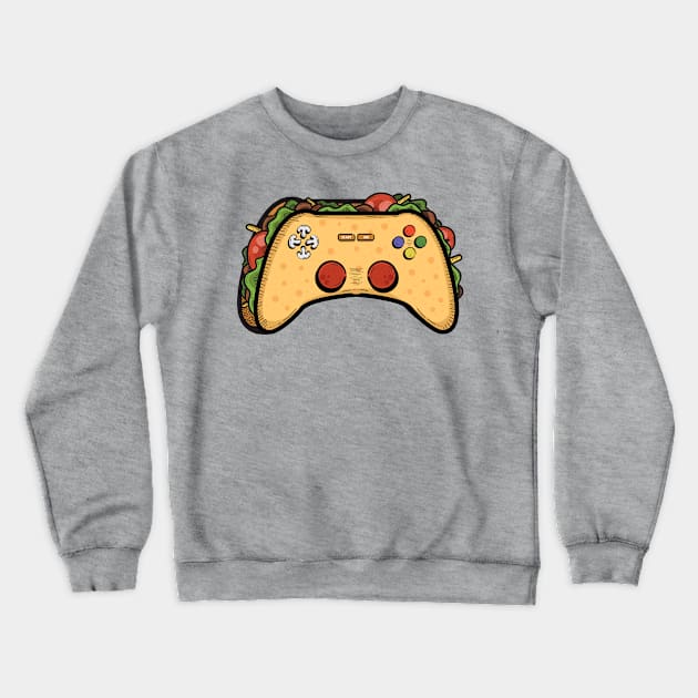 Gaming and Taco Gifts for Gamer Boy Crewneck Sweatshirt by Arteestic